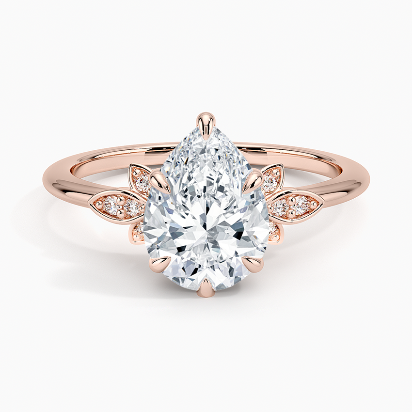 Fiore Diamond Ring - Pear Center Stone