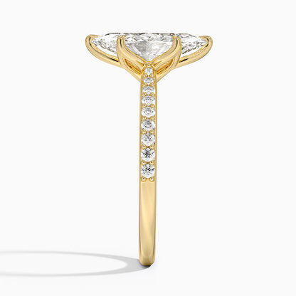 Elodie Cathedral Diamond Ring - Marquise Center Stone