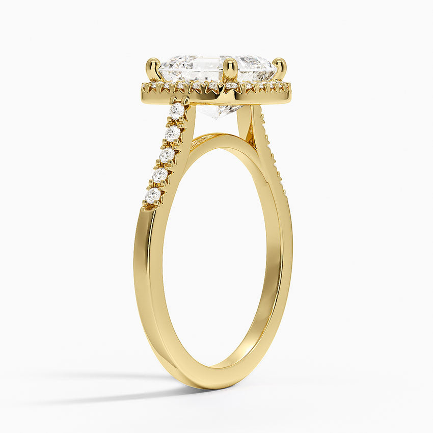 Odessa Halo Diamond Ring (1/5 ct. tw.) - Asscher Cut Center Stone