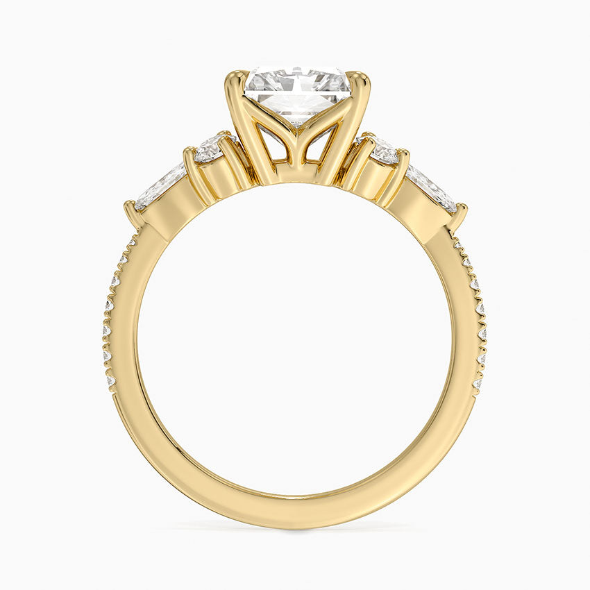 Luxe Nadia Pavé Diamond Ring (1/2 ct. tw.) - Radiant Cut Center Stone