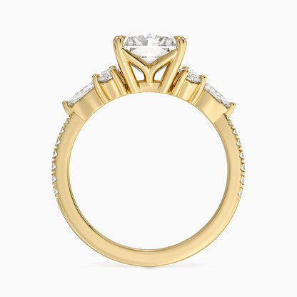 Luxe Nadia Pavé Diamond Ring (1/2 ct. tw.) - Radiant Cut Center Stone