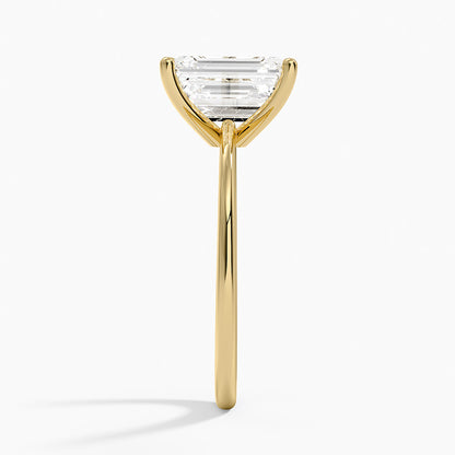 Aimee Solitaire Ring - Emerald Cut Center Stone