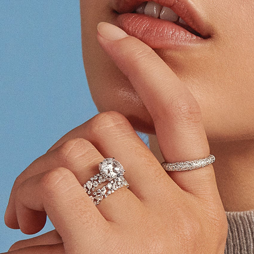 Glacé Diamond Ring (3/4 ct. tw.) - Asscher Cut Center Stone