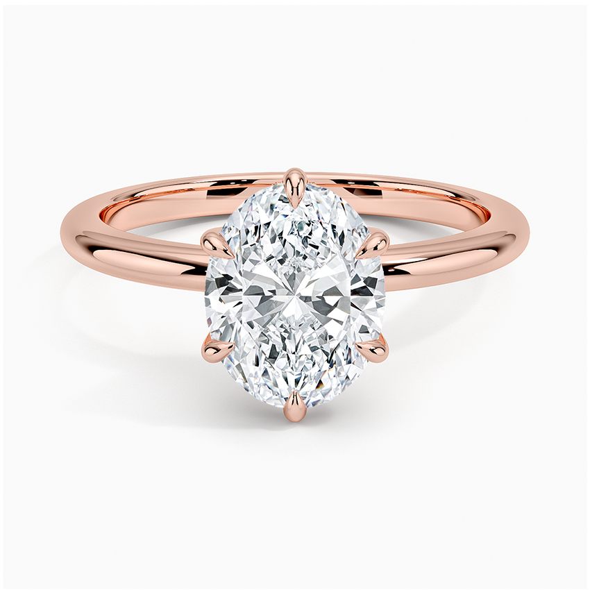 Esme Hidden Halo Diamond Ring - Oval Center Stone