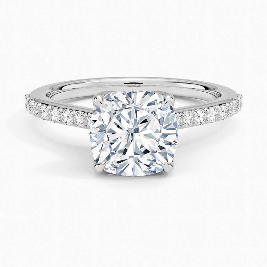 Elodie Cathedral Diamond Ring - Cushion Cut Center Stone