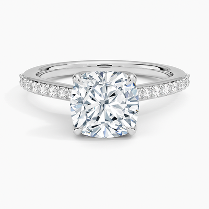 Elodie Cathedral Diamond Ring - Cushion Cut Center Stone