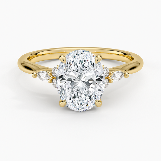 Nadia Perfect Fit Diamond Ring - Oval Center Stone