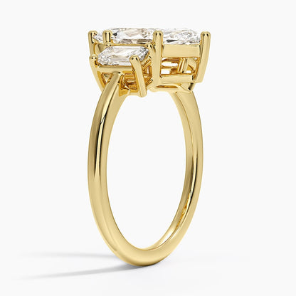 Luxe Rhiannon Three Stone Diamond Ring (3/4 ct. tw.) - Marquise Cut Center Stone