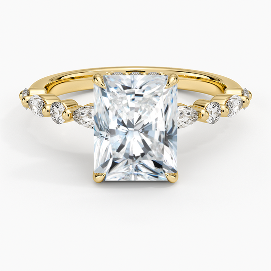 Versailles Hidden Halo Diamond Ring (2/5 ct. tw.) - Radiant Cut Center Stone