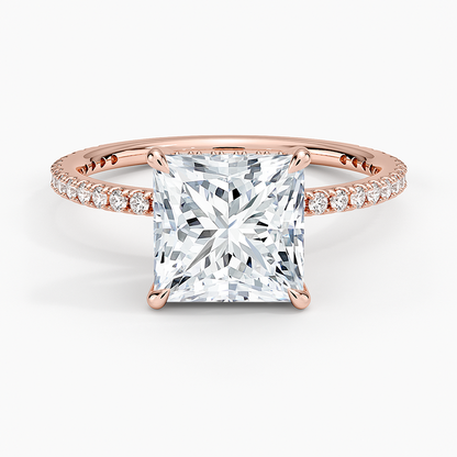 Perfect Fit Three-Quarter Diamond Ring (1/4 ct. tw.) - Princess Cut Center Stone