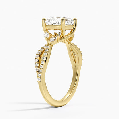 Luxe Willow Diamond Ring (1/4 ct. tw.) - Cushion Cut Center Stone