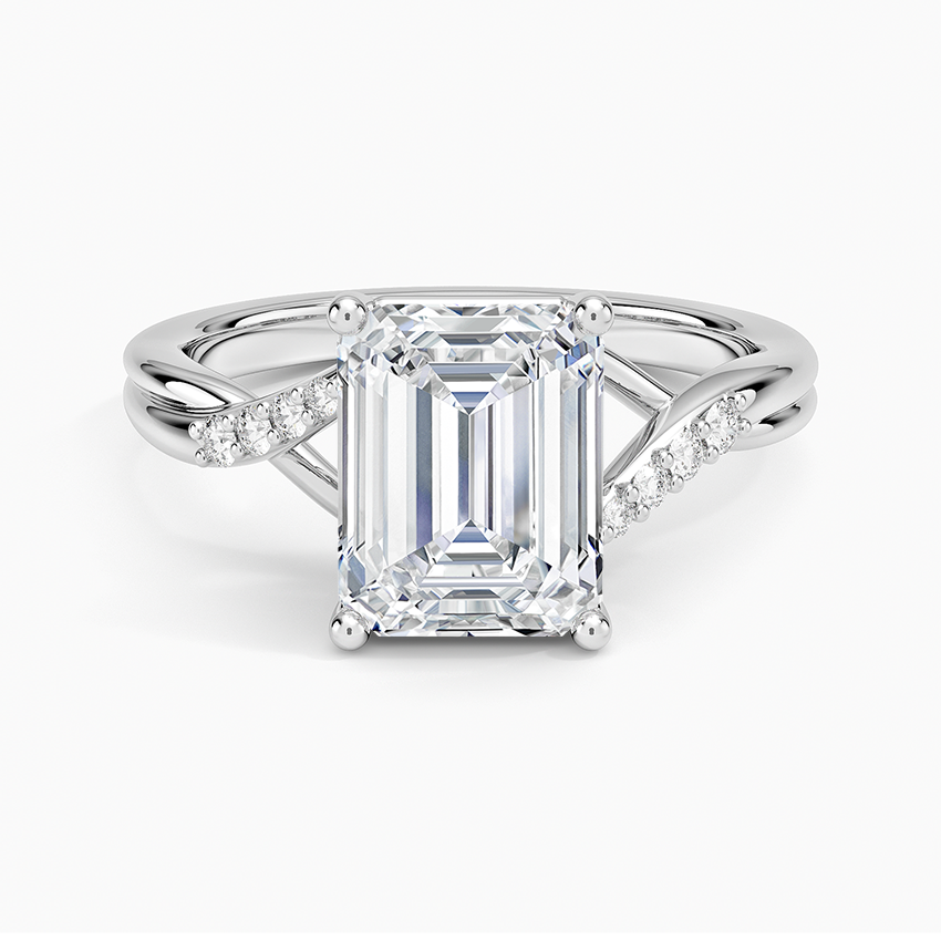 Chamise Diamond Ring (1/15 ct. tw.) - Emerald Cut Center Stone