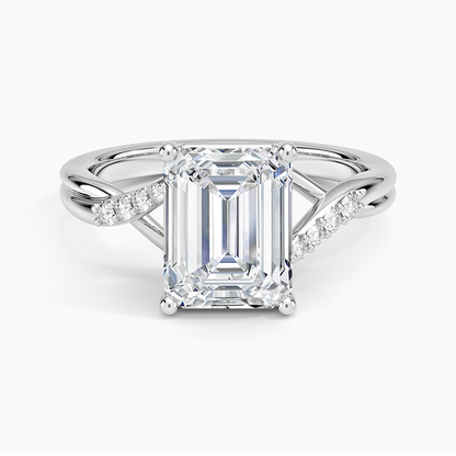 Chamise Diamond Ring (1/15 ct. tw.) - Emerald Cut Center Stone