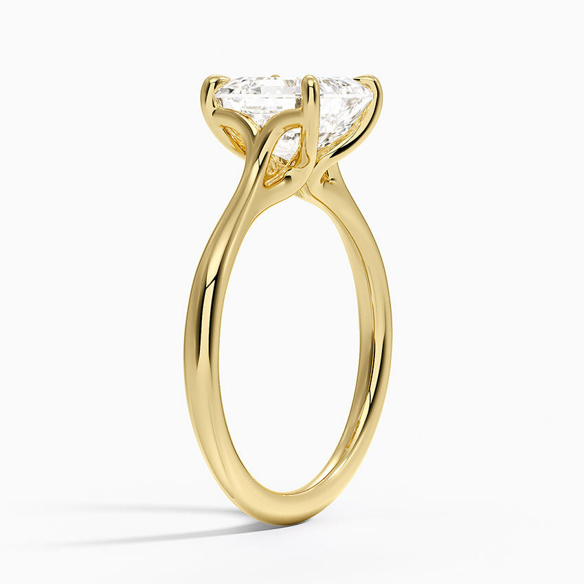 Freesia Cathedral Solitaire Ring - Asscher Cut Center Stone