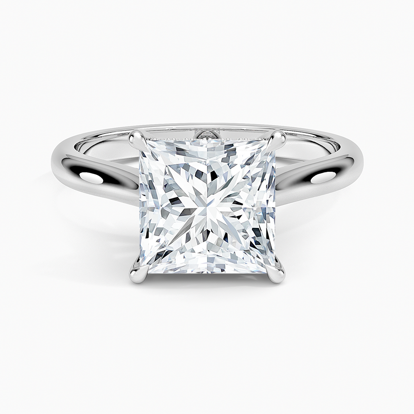 Dawn 2mm Diamond Ring - Princess Cut Center Stone
