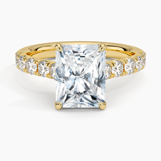 Anthology Half Coverage Diamond Ring (1/2 ct. tw.) - Radiant Cut Center Stone