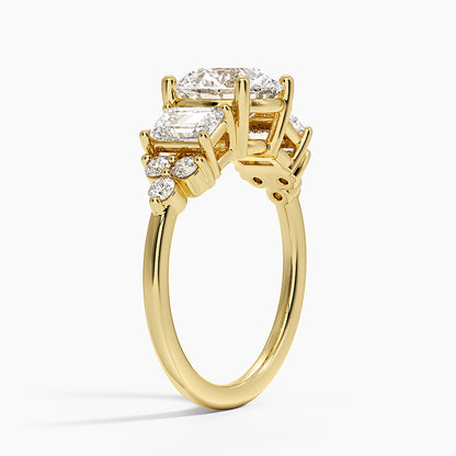 Sabine Cluster Diamond Ring (1 ct. tw.) - Round Center Stone
