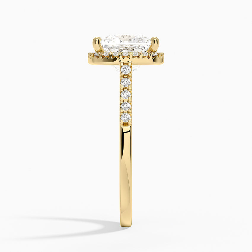 Odessa Halo Diamond Ring (1/5 ct. tw.) - Princess Cut Center Stone
