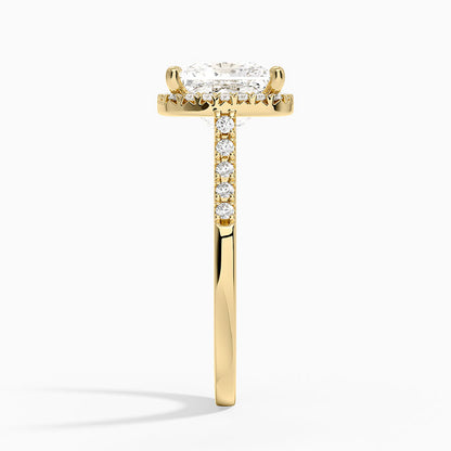 Odessa Halo Diamond Ring (1/5 ct. tw.) - Princess Cut Center Stone