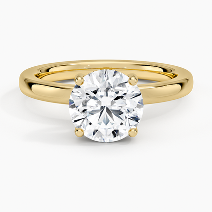 Sydney Perfect Fit Hidden Halo 2mm Diamond Ring - Round Center Stone