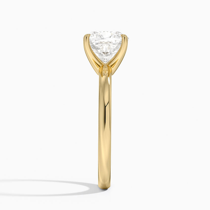 Fairmined 2mm Solitaire Ring - Cushion Cut Center Stone