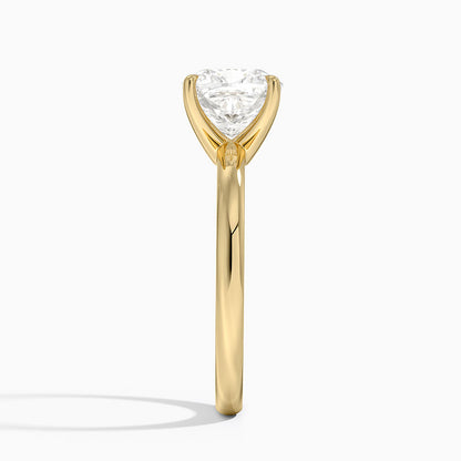 Fairmined 2mm Solitaire Ring - Cushion Cut Center Stone