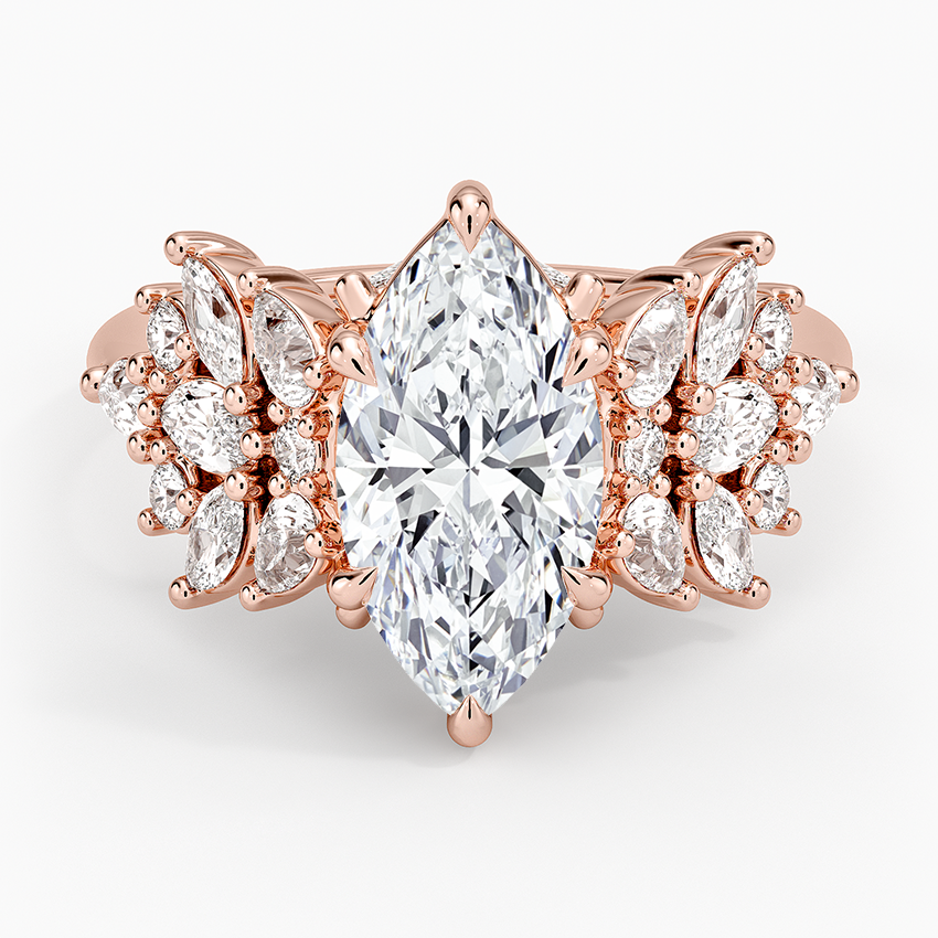 Grand Nadia Diamond Ring - Marquise Center Stone