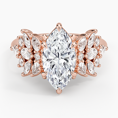 Grand Nadia Diamond Ring - Marquise Center Stone