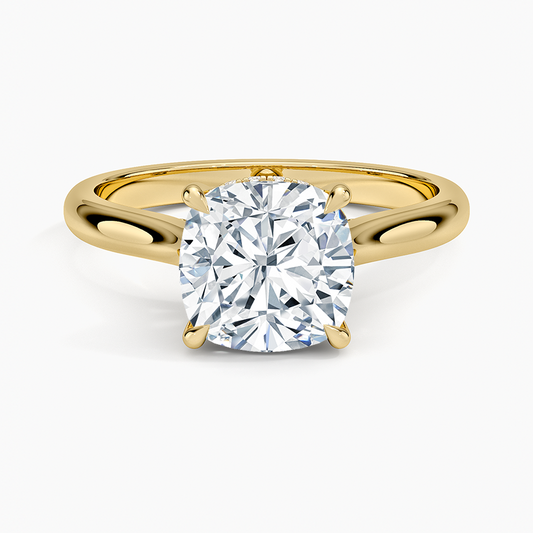 Dawn 2mm Diamond Ring - Cushion Cut Center Stone