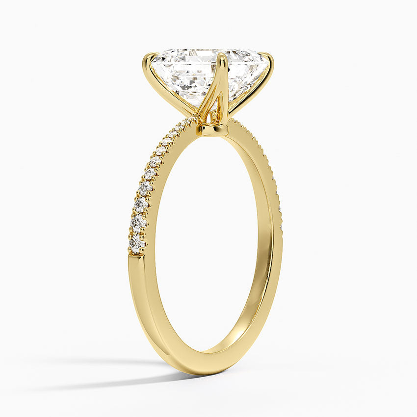Elena Diamond Ring - Asscher Cut Center Stone