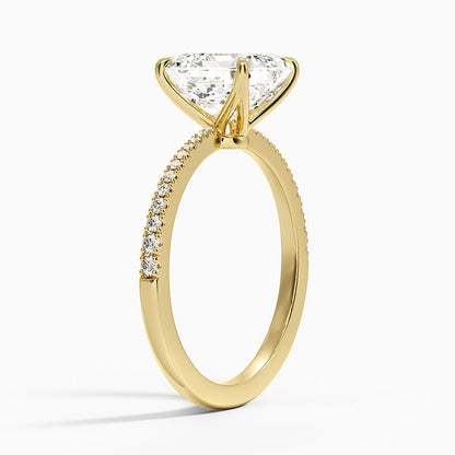 Elena Diamond Ring - Asscher Cut Center Stone