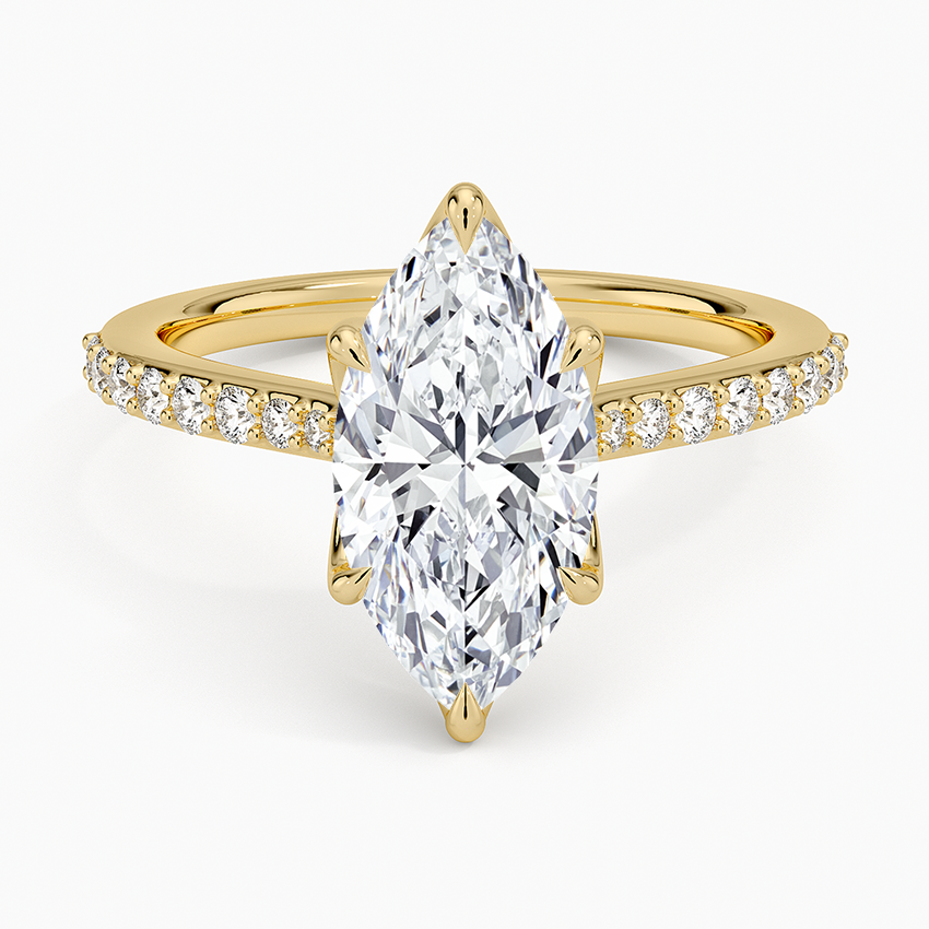 Elodie Cathedral Diamond Ring - Marquise Center Stone