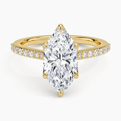 Elodie Cathedral Diamond Ring - Marquise Center Stone