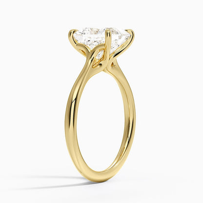 Freesia Cathedral Solitaire Ring - Princess Cut Center Stone