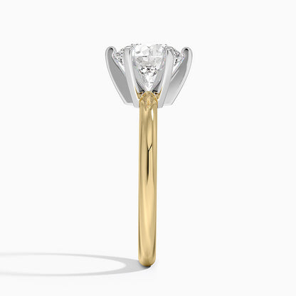 Comfort Fit 2mm Six-Prong Solitaire Ring - Round Center Stone