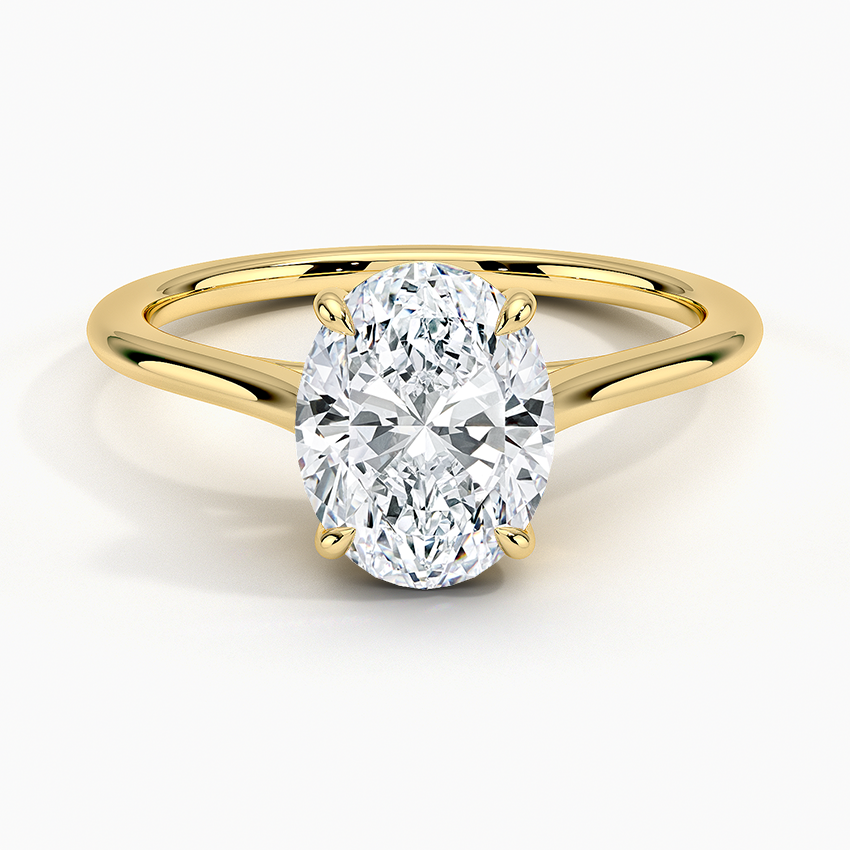 1.4mm Provence Solitaire Ring - Oval Center Stone