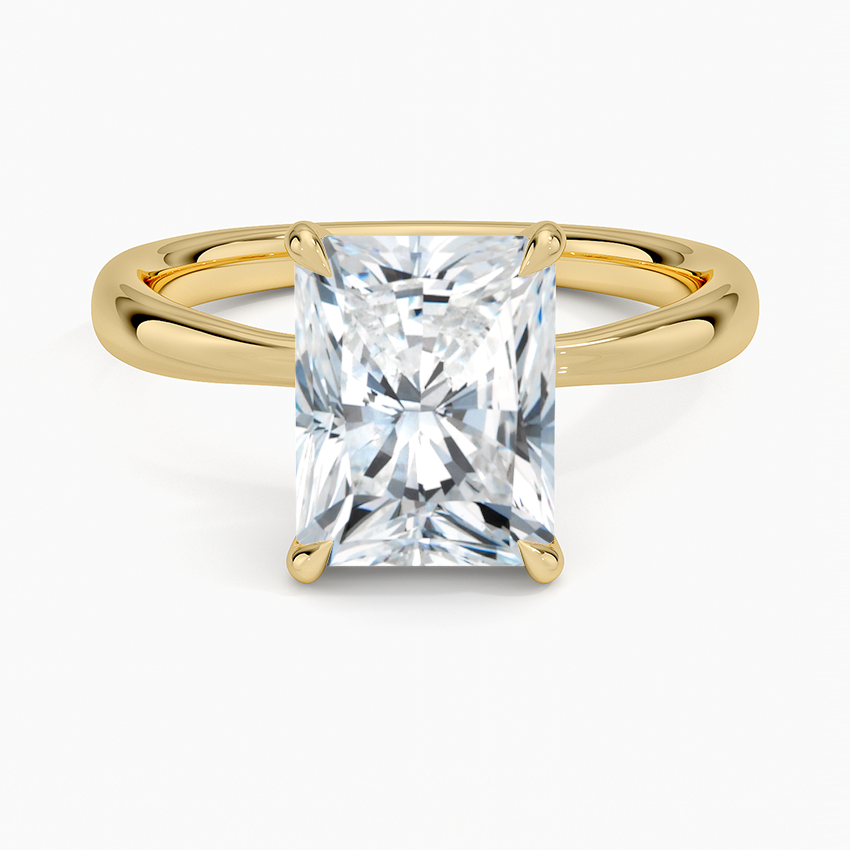 Freesia 2.7mm Solitaire Ring - Radiant Cut Center Stone