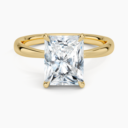 Freesia 2.7mm Solitaire Ring - Radiant Cut Center Stone