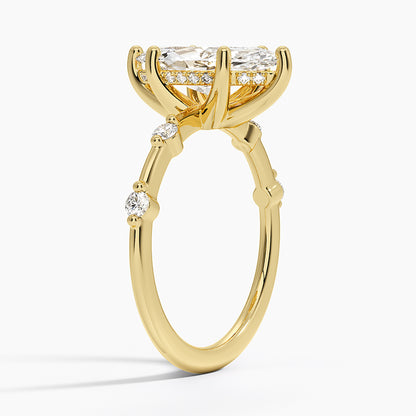 Aimee Hidden Halo Diamond Ring - Marquise Center Stone