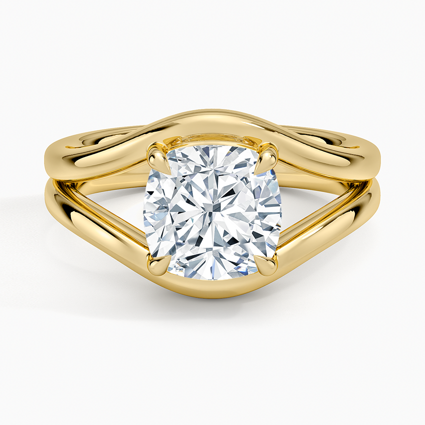 Frame Solitaire Ring - Cushion Cut Center Stone