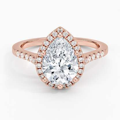 Odessa Halo Diamond Ring (1/5 ct. tw.) - Pear Center Stone