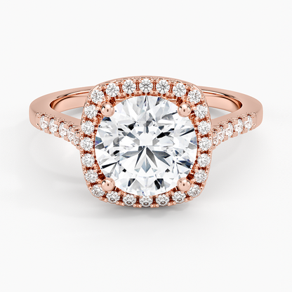 Odessa Halo Diamond Ring (1/5 ct. tw.) - Round Center Stone