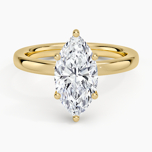 Sydney Perfect Fit Hidden Halo 2mm Diamond Ring - Marquise Center Stone
