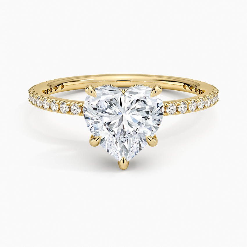Perfect Fit Three-Quarter Diamond Ring (1/4 ct. tw.) - Heart Center Stone