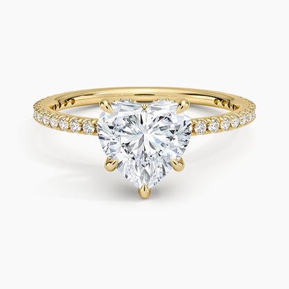 Perfect Fit Three-Quarter Diamond Ring (1/4 ct. tw.) - Heart Center Stone
