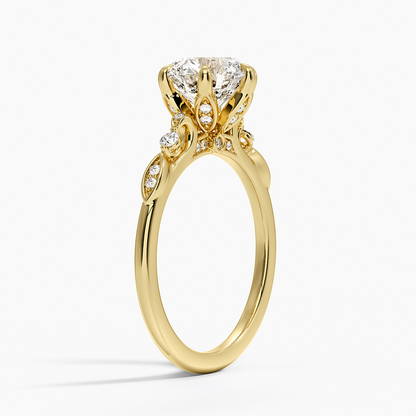 Rochelle Diamond Ring - Round Center Stone