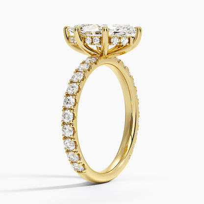 Grand Perfect Fit Three-Quarter Diamond Ring - Marquise Center Stone
