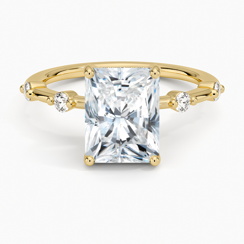 Aimee Hidden Halo Diamond Ring - Radiant Cut Center Stone