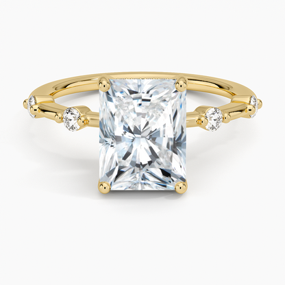 Aimee Hidden Halo Diamond Ring - Radiant Cut Center Stone