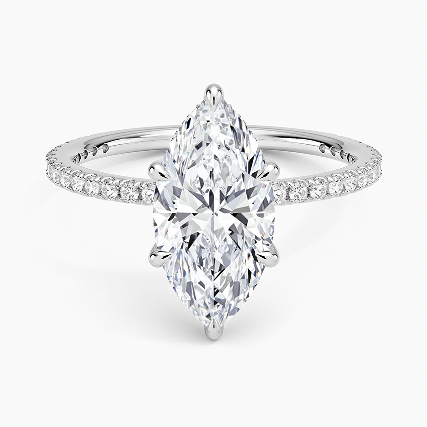 Perfect Fit Three-Quarter Diamond Ring (1/4 ct. tw.) - Marquise Center Stone